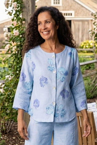 Linen Watercolor Blouse