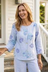 Linen Watercolor Blouse