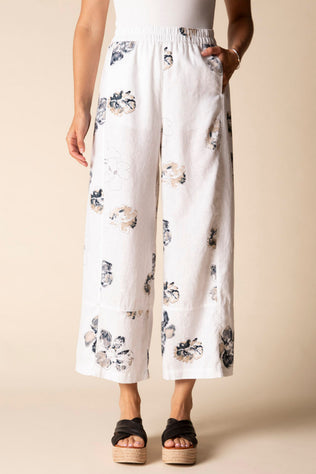 Contrast Seams Watercolor Crop Pant