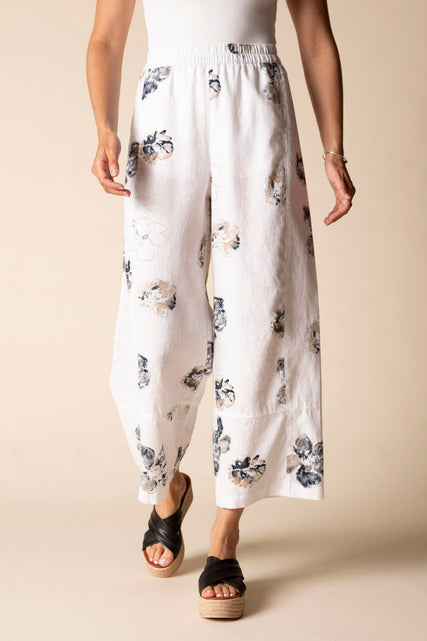 Contrast Seams Watercolor Crop Pant