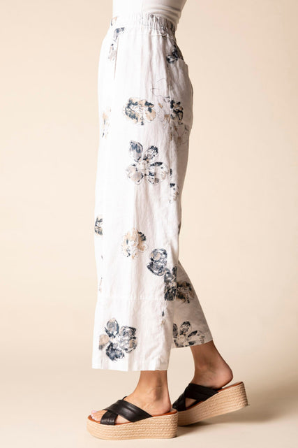 Contrast Seams Watercolor Crop Pant