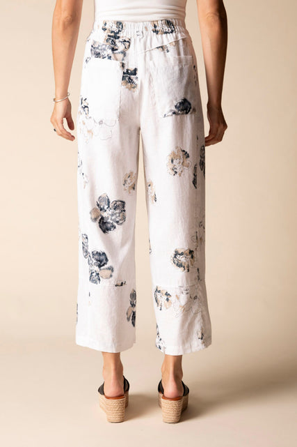 Contrast Seams Watercolor Crop Pant