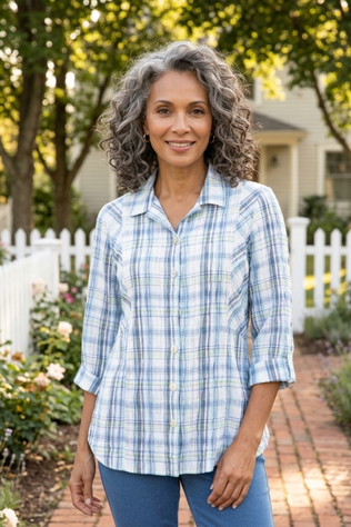 Blurred Plaid Tunic