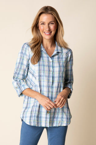 Blurred Plaid Tunic