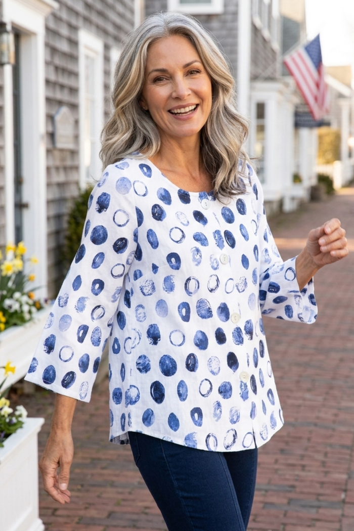 Linen Dots Blouse