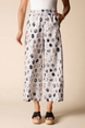 Contrast Seams Dot Crop Pant