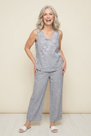 Linen Blooms Tank