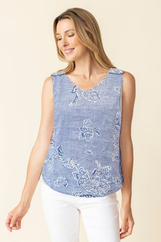 Late Bloomer Veranda Button Tank