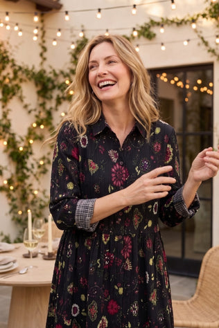 Boho Floral Crinkle Cotton Lanai Dress