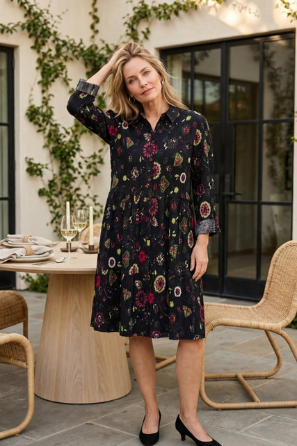 Boho Floral Crinkle Cotton Lanai Dress
