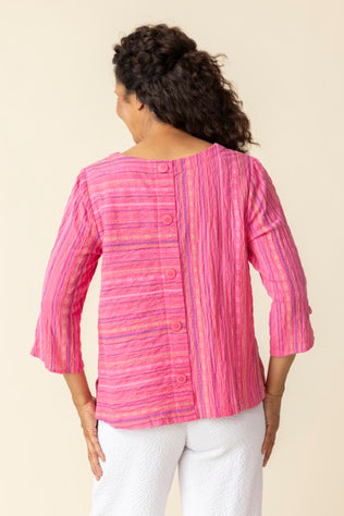 Boya Weave Button Back Pullover