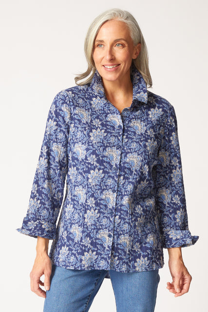 Batik Floral Shaped Shirt