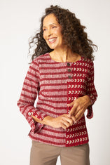 Mixed Batiks Button Pullover