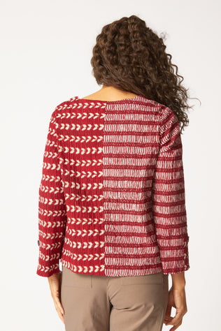 Mixed Batiks Button Pullover