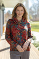 Autumn Paisley Easy Cowl Neck