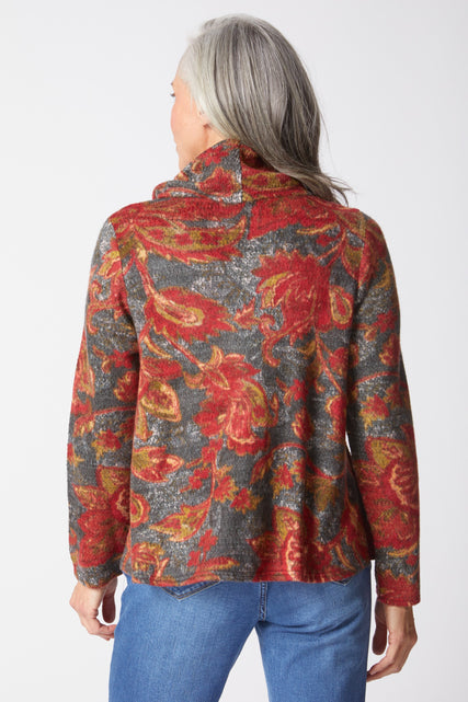 Autumn Paisley Easy Cowl Neck