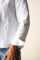 Etched Floral Jean Jacket