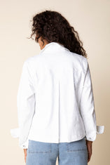 Etched Floral Jean Jacket
