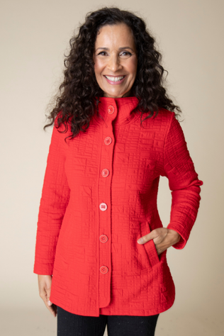 Box Quilt Shirttail Jacket