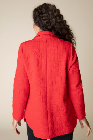 Box Quilt Shirttail Jacket