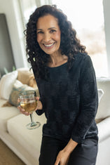 Crinkle Velvet On The Town Top