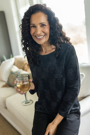 Crinkle Velvet On The Town Top