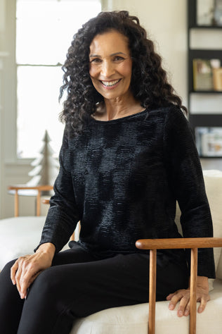 Crinkle Velvet On The Town Top