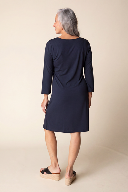Core Travel Pleat-Front Dress