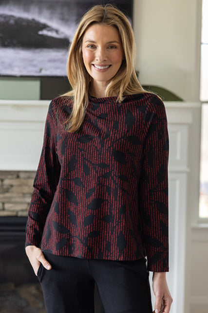 Core Travel Drape Collar Top