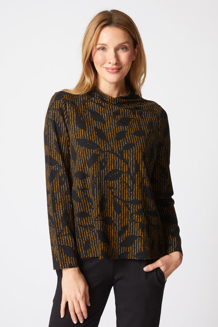 Core Travel Drape Collar Top