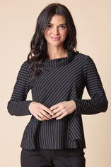 Core Travel Stripe Wrap Top