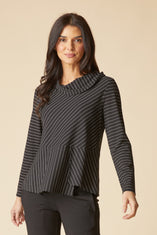 Core Travel Stripe Wrap Top