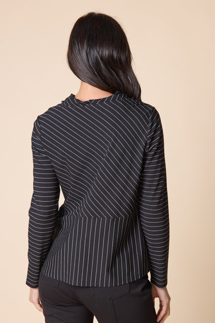 Core Travel Stripe Wrap Top