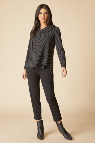 Core Travel Stripe Wrap Top