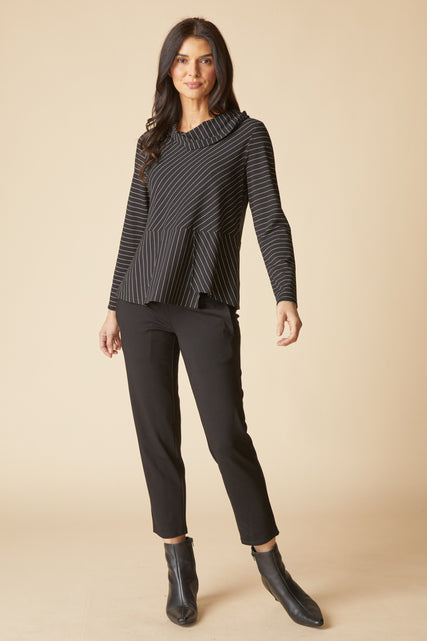 Core Travel Stripe Wrap Top