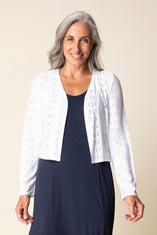 Eyelet Bloom Shawl Jacket