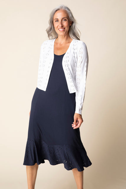 Eyelet Bloom Shawl Jacket