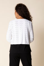 Eyelet Bloom Shawl Jacket