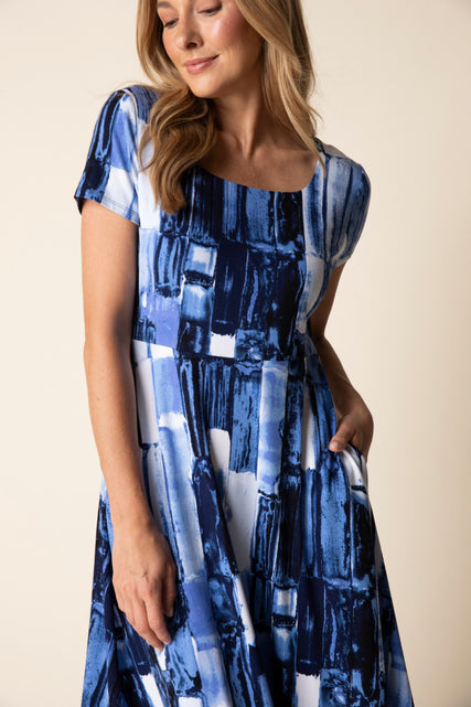 Core Travel Brush Stroke Swing Dress