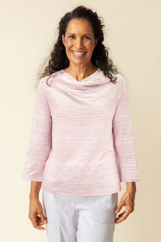 Beach Front Waves Drape Neck Top