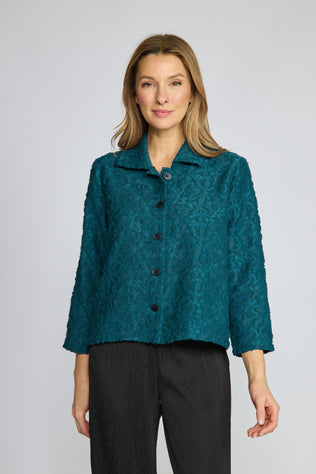 Textured Floral Jacket