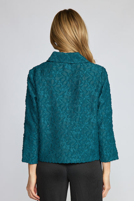 Textured Floral Jacket
