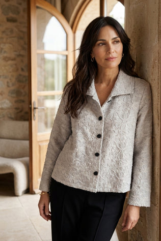 Textured Floral Jacket