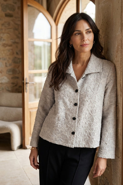 Textured Floral Jacket