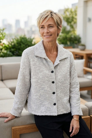 Textured Floral Jacket