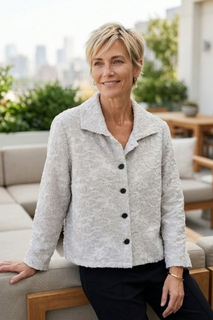 Textured Floral Jacket