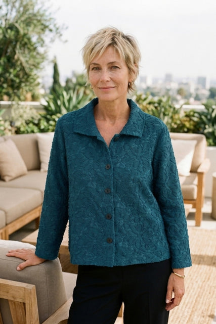 Textured Floral Jacket