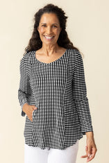 Uptown Stripe Angled Pocket Tunic