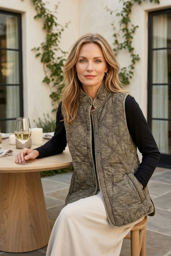 Windjammer Quilted Cotton Vest