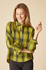 Crinkle Windowpane Chill Pullover